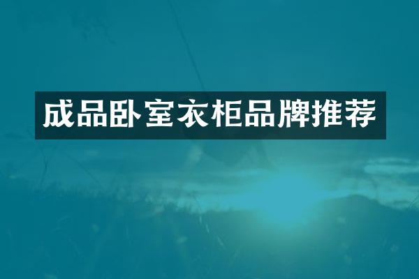 成品卧室衣柜品牌推荐