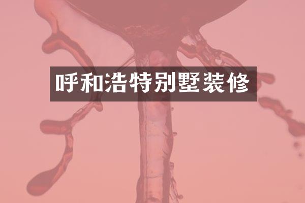 呼和浩特别墅装修