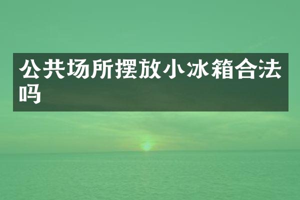 公共场所摆放小冰箱合法吗