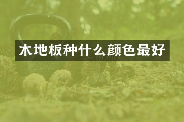 木地板种什么颜色最好