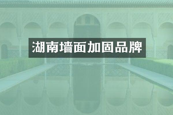 湖南墙面加固品牌