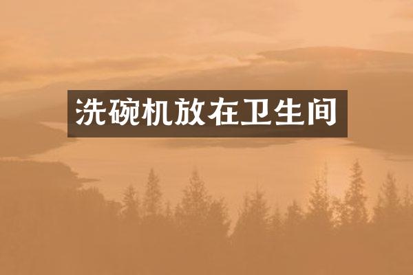 洗碗机放在卫生间