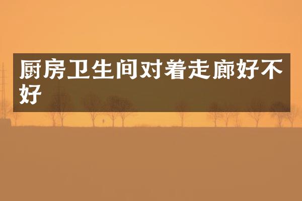 厨房卫生间对着走廊好不好