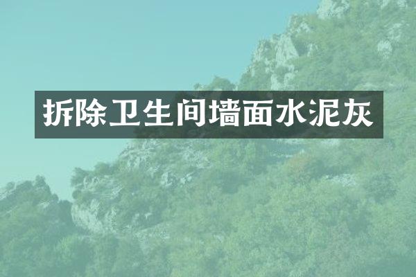 拆除卫生间墙面水泥灰