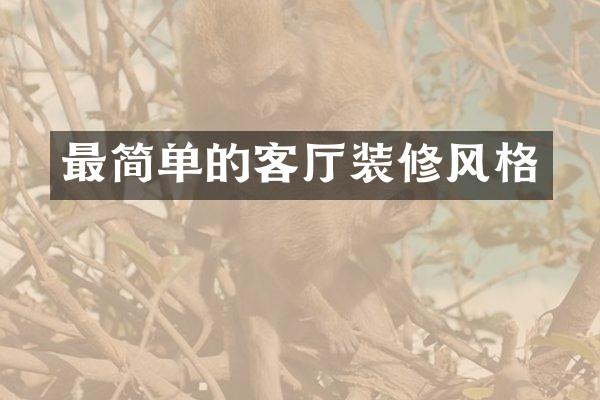 最简单的客厅装修风格
