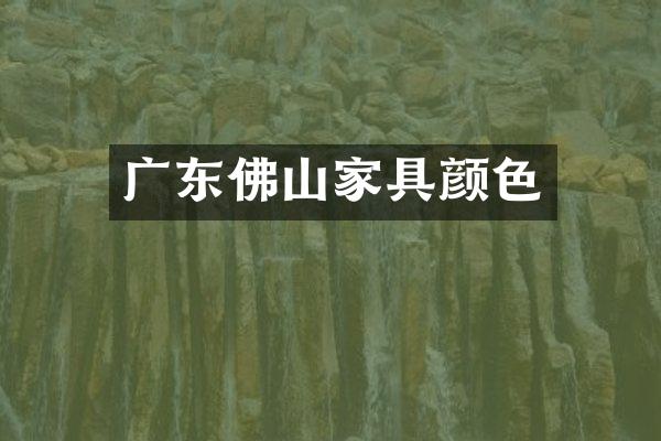 广东佛山家具颜色