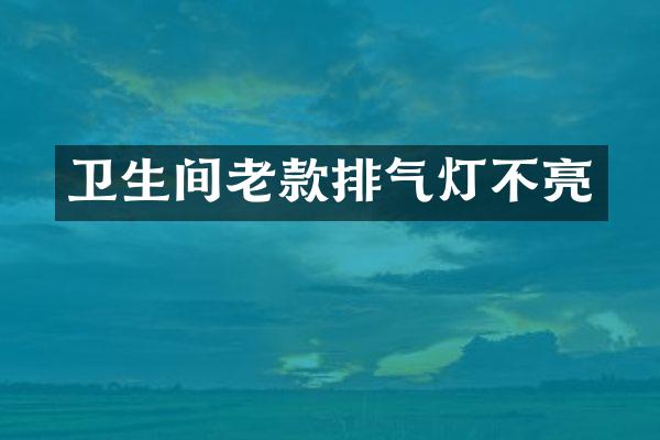 卫生间老款排气灯不亮