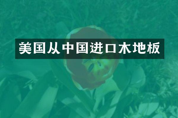 美国从中国进口木地板