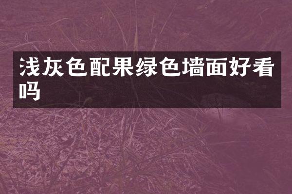 浅灰色配果绿色墙面好看吗