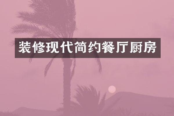 装修现代简约餐厅厨房