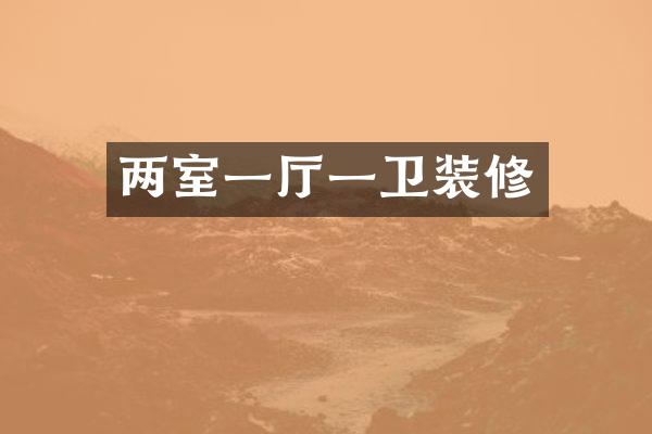 两室一厅一卫装修