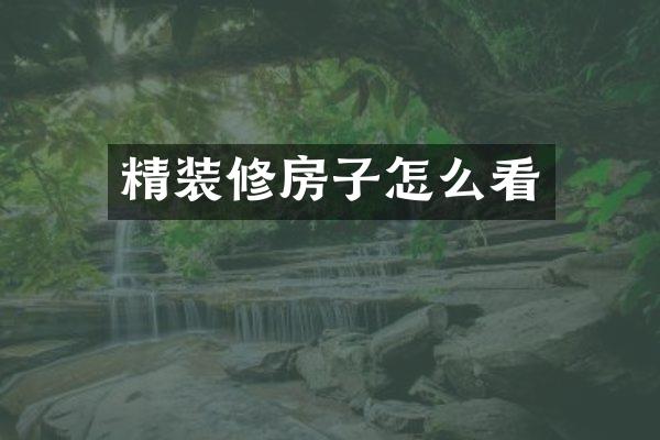 精装修房子怎么看