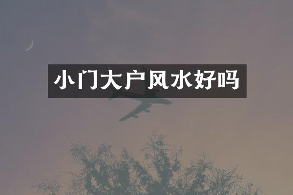 小门大户风水好吗