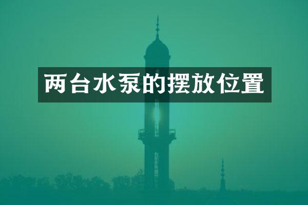 两台水泵的摆放位置