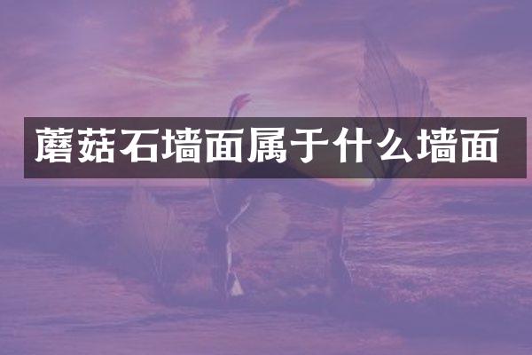 蘑菇石墙面属于什么墙面