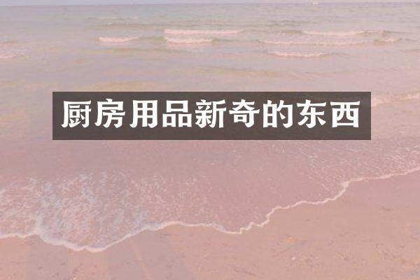 厨房用品新奇的东西