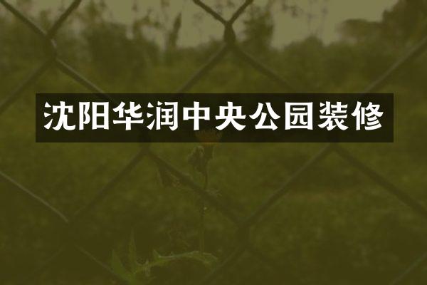 沈阳华润中央公园装修