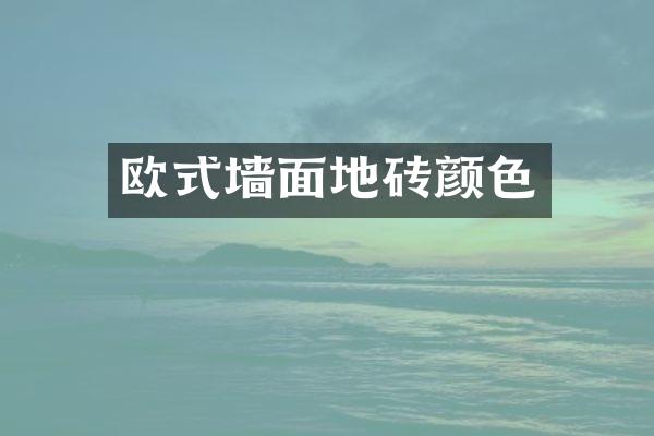 欧式墙面地砖颜色