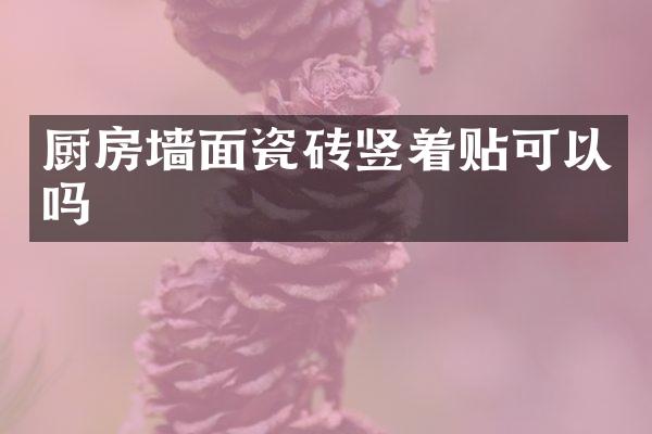 厨房墙面瓷砖竖着贴可以吗