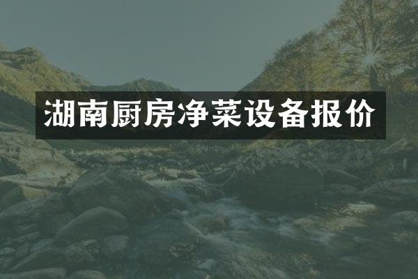 湖南厨房净菜设备报价