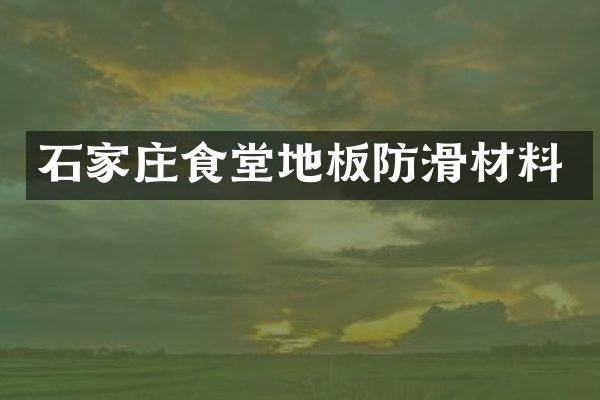 石家庄食堂地板防滑材料