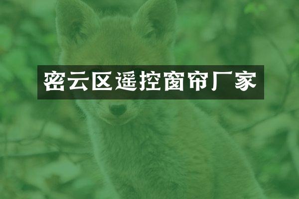 密云区遥控窗帘厂家