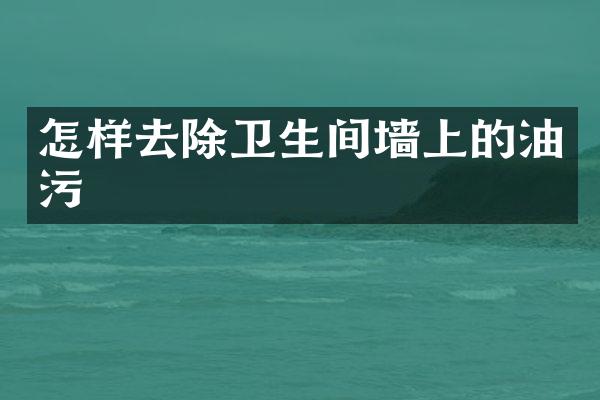 怎样去除卫生间墙上的油污