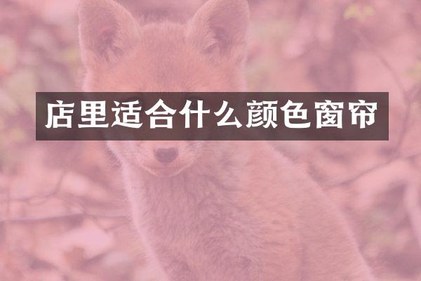 店里适合什么颜色窗帘