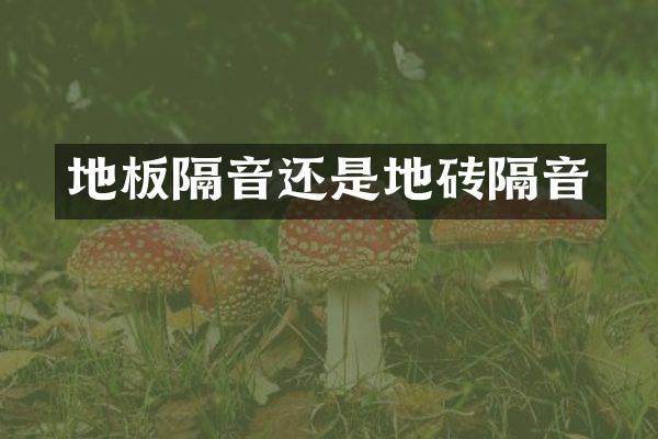 地板隔音还是地砖隔音