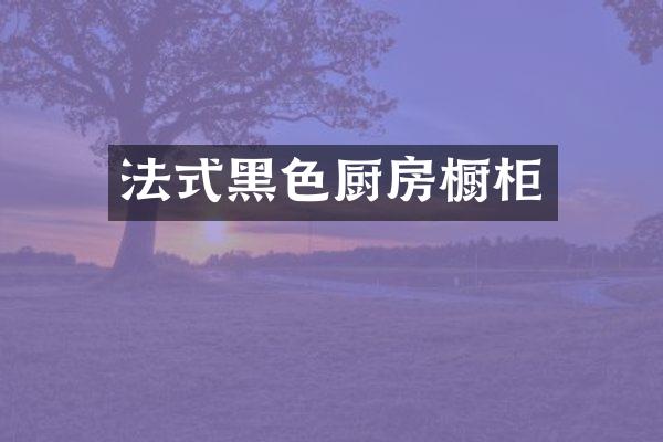 法式黑色厨房橱柜