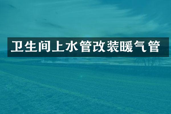 卫生间上水管改装暖气管