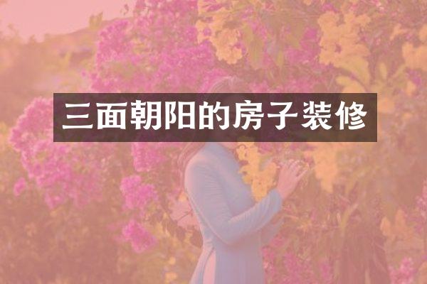 三面朝阳的房子装修