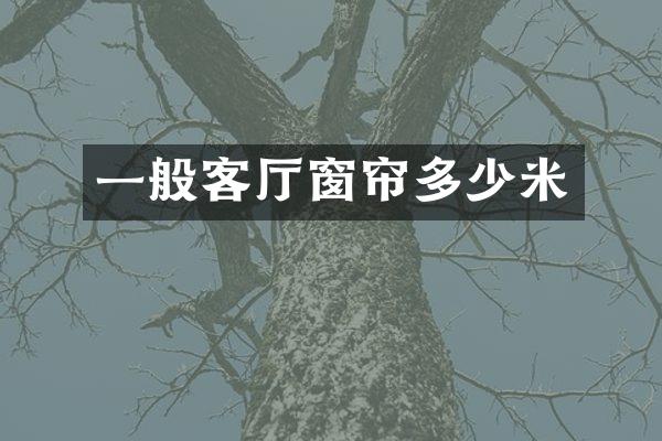 一般客厅窗帘多少米