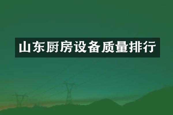 山东厨房设备质量排行
