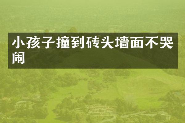 小孩子撞到砖头墙面不哭闹