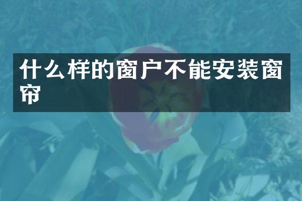 什么样的窗户不能安装窗帘