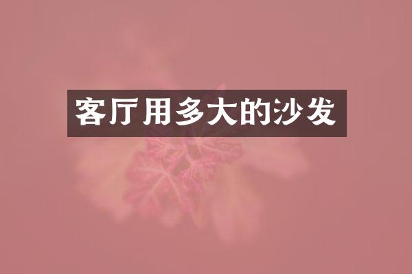 客厅用多大的沙发