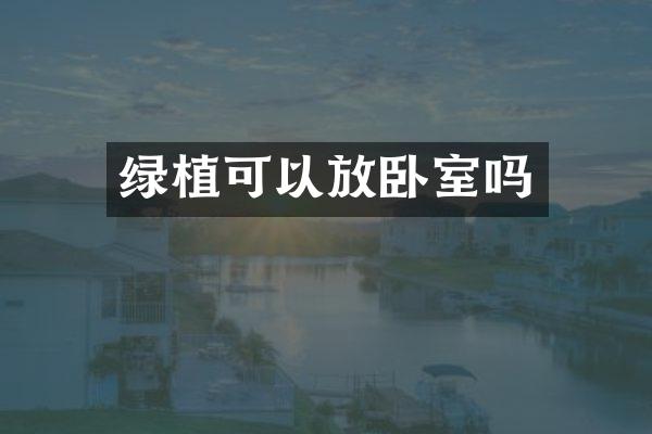 绿植可以放卧室吗