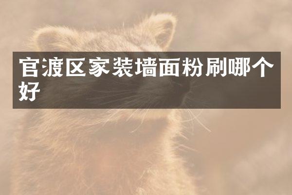 官渡区家装墙面粉刷哪个好
