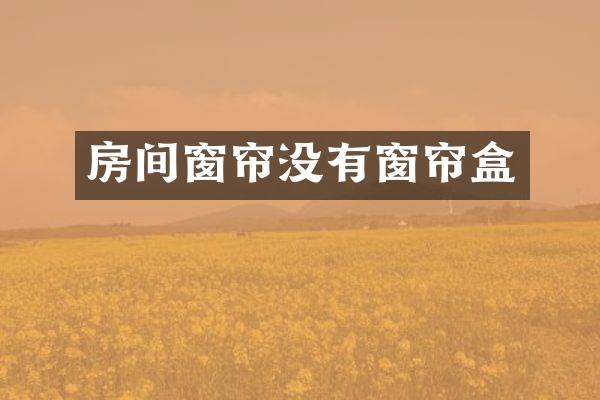 房间窗帘没有窗帘盒