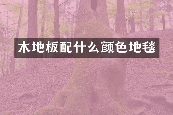 木地板配什么颜色地毯