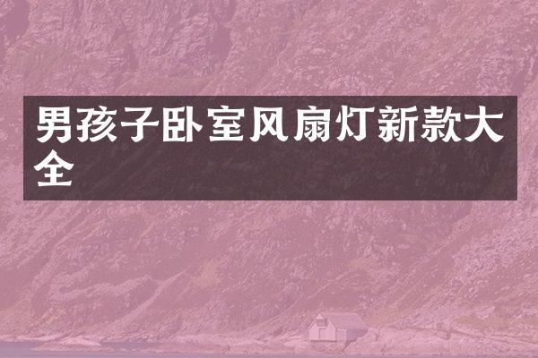 男孩子卧室风扇灯新款大全