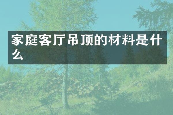 家庭客厅吊顶的材料是什么