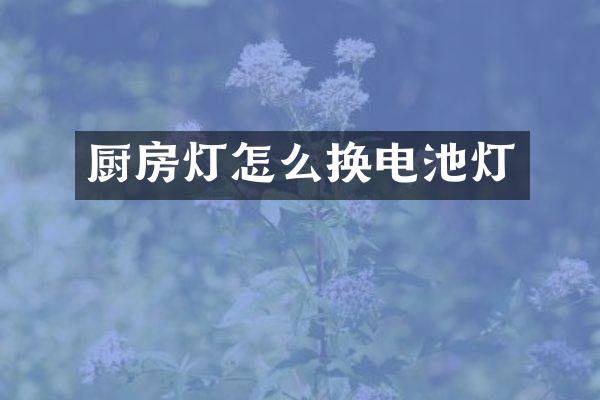 厨房灯怎么换电池灯