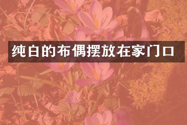 纯白的布偶摆放在家门口