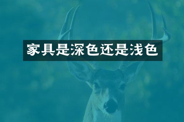 家具是深色还是浅色