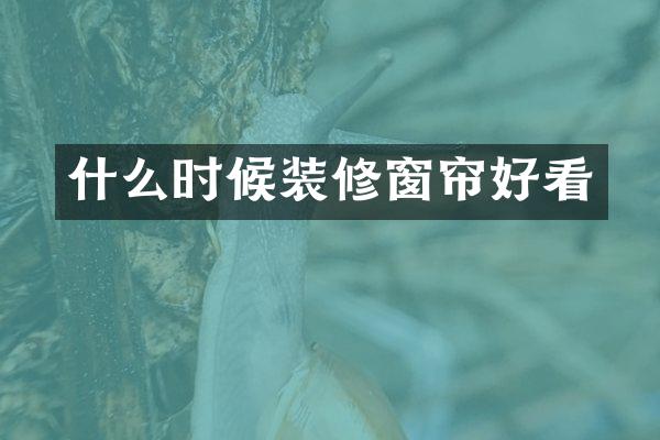 什么时候装修窗帘好看