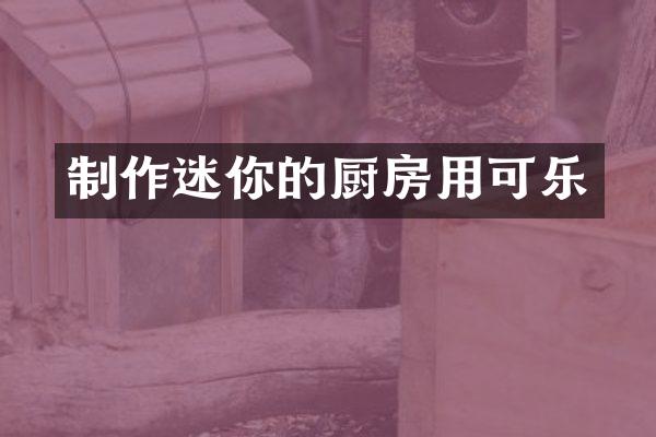 制作迷你的厨房用可乐