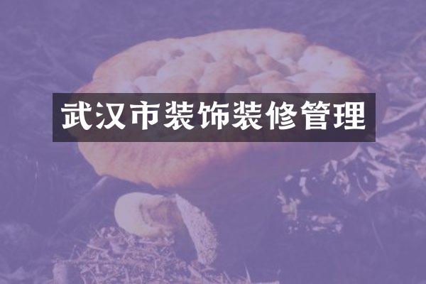 武汉市装饰装修管理