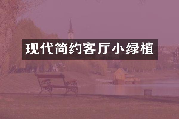 现代简约客厅小绿植